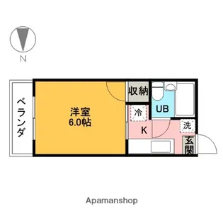 ハイツモンターニュ【202号室】の間取り