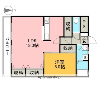 えだのマンション【301号室】の間取り