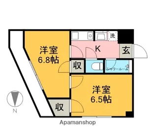 ドミール中村【308号室】の間取り