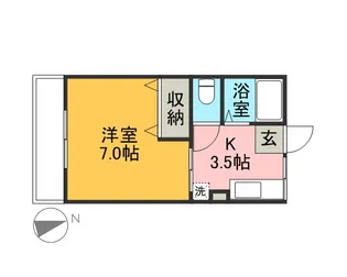 三共ハイム【202号室】の間取り