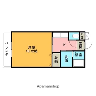 ハイマウントレジデンス【1階C号室】の間取り
