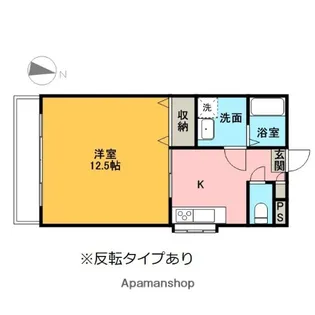 ウィングヴィラ枝野B棟【103号室】の間取り