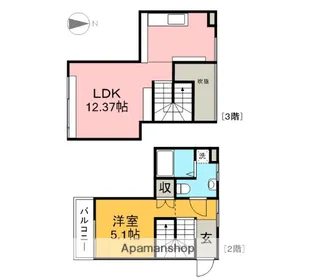 K−FLATS【E号室】の間取り