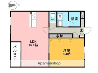 レジデンスALTAⅡ【302号室】の間取り