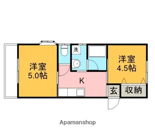 ベルビュー1【201号室】の間取り