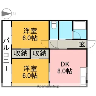エスパシオ【203号室】の間取り