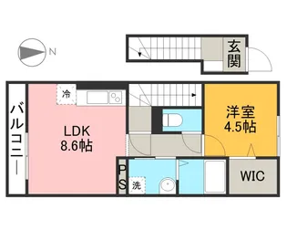 クレセント【2階】の間取り