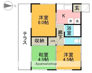 栃木県宇都宮市下栗町【一戸建】の間取り