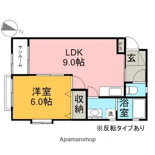 ハイツSE B棟【101号室】の間取り