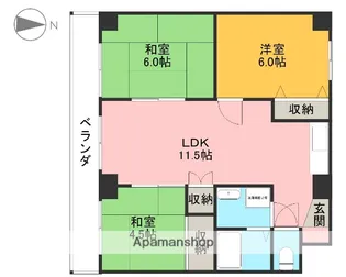 プラトー星【3階】の間取り