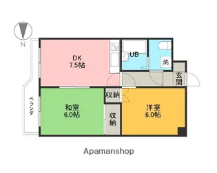 プラトー星【503号室】の間取り