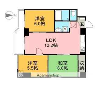 プラトー星【6階】の間取り