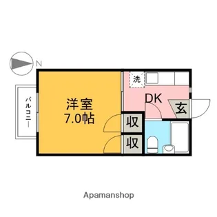 KDハイツ峰A棟【101号室】の間取り