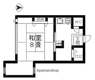 ウィスタリアA棟【1号室】の間取り