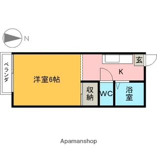 サンライフタシロ【201号室】の間取り
