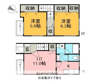 コーポ石幸C【102号室】の間取り