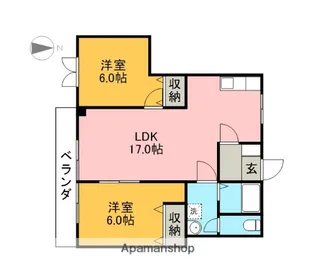 アメニティ山崎【202号室】の間取り