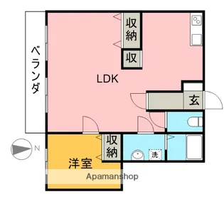 アメニティ山崎【303号室】の間取り