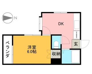 コーポ若葉【201号室】の間取り