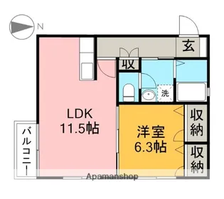 TクレストABハウス【B202号室】の間取り