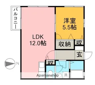 TクレストABハウス【B101号室】の間取り