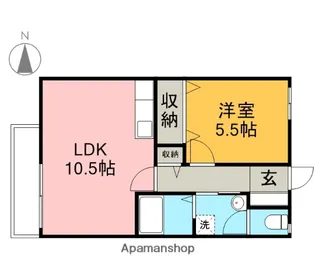 TクレストABハウス【A202号室】の間取り