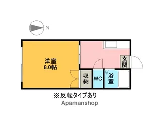 メゾンソレイユ【108号室】の間取り
