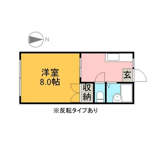 メゾンソレイユ【102号室】の間取り