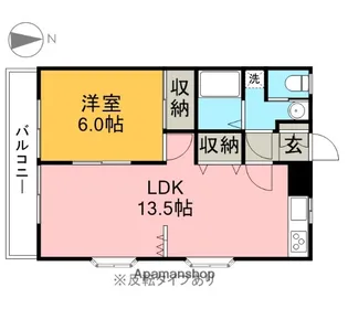 ウィングヴィラ枝野D棟【2階】の間取り