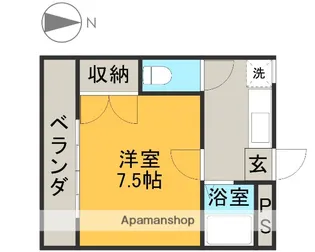 プチハウスけいせつ【203号室】の間取り