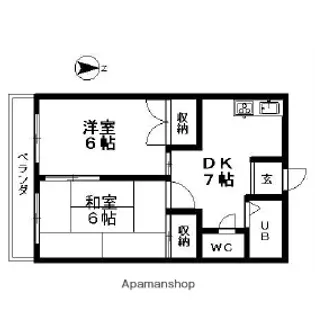 コーポ・グリンデルバルド【1階】の間取り