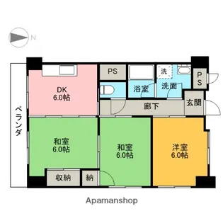 コーポ小尾【605号室】の間取り