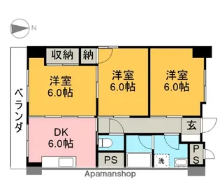 コーポ小尾【403号室】の間取り
