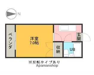 Eリバティハイツ【102号室】の間取り