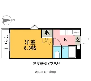 KDマンション平松【307号室】の間取り