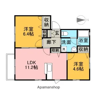 メゾンあらえ【2階】の間取り