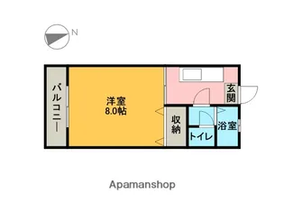 レジデンスコスモ【102号室】の間取り