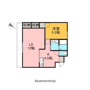 ディマンドハイツB棟【202号室】の間取り
