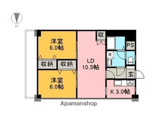 幸洋ハイツ三番町【10階】の間取り