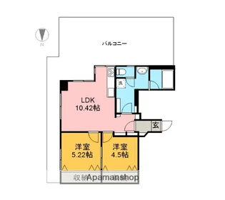 幸洋ハイツ三番町【801号室】の間取り