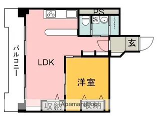 幸洋ハイツ三番町【4階】の間取り