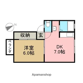 カーサ・ソフィア【201号室】の間取り