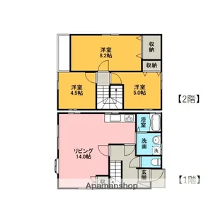 栃木県宇都宮市岩曽町【一戸建】の間取り