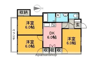 ルミエールB棟【302号室】の間取り