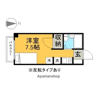 テーシンビル【501号室】の間取り