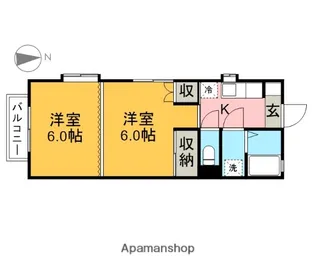 パラドールⅢ【204号室】の間取り