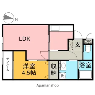 ハイツSE A棟【103号室】の間取り