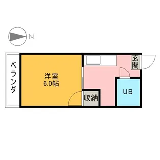 リバーハイツ【203号室】の間取り