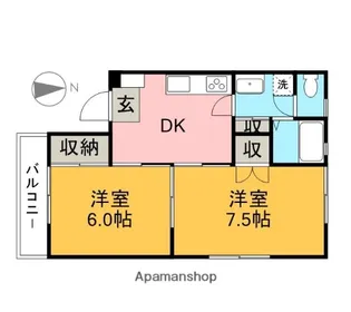 ライムハイツⅡ【1階】の間取り