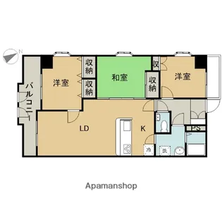 グランドハイツ睦町【516号室】の間取り